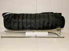 Post Horn Bugle Silver Color Brass 4  With Carrying Case Unbranded