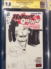Jock Original Sketch Art Cgc   Cbcs Art Signed Batman And Joker Harley Quinn