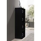 Hodedah 4 Door Enclosed Multipurpose Storage Cabinet For Home Or Office  Beech