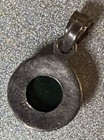 Vintage Native American Navajo Sterling Silver 925 Malachite Pendant  cj-a4-2-5 