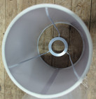 10  X 5  X 6 --2 Lampshades Fabric  White Cylinder Shape New