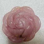 A   Natural Pink Rose Quartz Roses Flower Hand Carved Crystal Healing 1pc