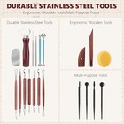 23pcs Clay Sculpting Tools Set Pottery Ceramic Polymer Modeling Kit Supplies