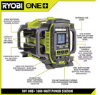 Ryobi 18v One  1800-watt Portable Battery Inverter 8-port Charger  tool Only 