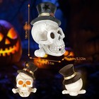 Halloween Skeleton Collectible Figurines Decorations With Light  Skulls Table   