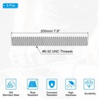 5pcs  6-32 Fully Threaded Rod 7 9  Length 304 Stainless Steel Thread Screw