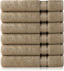 Luxury Ultra Soft 6-pack Hand Towels - 100  Cotton  28x16 Linen - Quick Dry