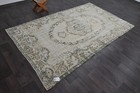 Oushak Turkish Vintage Rug 5x8 Kilim Rug Anatolian Handmade Boho Decor Beige