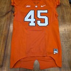 Clemson Tigers Game Used Orange Nike Football Jersey  45  size 44 Long 