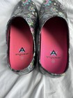 Anywear Women s Professional Nursing doctor Clogs Black Floral Sz  W7 Us