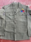 Vintage Early 50s Korean War Us Army M1947 Hbt Jacket 1st Armored Div Small 