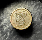 1853 Braided Hair Large Cent Uncirculated Details