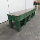 10  X 30  X 2  Cast Iron Web Top W  Vintage Reclaimed Wood Base Assembly Table