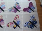 Set Of 12   Pretty 3 Tier  Butterflys     Appliqued   Quilting  Blocks   10 Inch