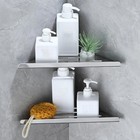 Bathroom Shelf Corner Shower Shelf No Drilling 304 Stainless Steel Corner  