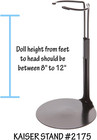 Doll Stand 2175 - Black Doll Stand For 8  To 12  Dolls And Action Figures