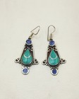 Women s 1920s Vintage Navajo Native American Silver Antique Earrings Handmade