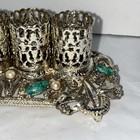 Sam Fink     Vintage Jeweled Vanity Filigree 4 Lipstick Holder Mid Century