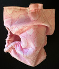 Female Dog Puppy Pet Diaper Washable Pant Sanitary Underwear Hearts Pink Med