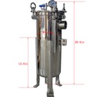 2  Npt Bag Filter 304 Stainless Steel Fluid Filtration Housing   Mesh Bag 120psi