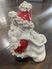 Vtg Relpo Santa Claus Christmas Spaghetti Trim Planter Vase Ceramic Japan