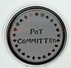 Card Guard - Pot Committed Silver Poker Protector  