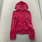 Juicy Couture Juicy American Princess Women s Hot Pink Velour Zip-up Hoodie - Xl