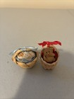 Miniature Baskets Set Of 2 - Handwoven Wicker Vintage Lot
