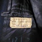 Vtg 40s Wwii Us Navy Wool Pea Coat 10 Button Corduroy Pockets Stencil Kersey 38 