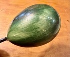 Antique Sterling Silver   Green Egg Sock Darner Darning Tool Victorian Sewing