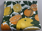 Nos Vintage Kay Dee Tea Towel Citrus Fruits Lemon 100  Linen Kitchen Towel