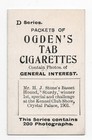 Basset Hound Tobacco Card Dog Card 1902 Ogdens Tabs Cigarettes Series D  47