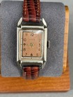 Vintage Emca Art Deco Rose Gold Filled  Art Deco Men s Wrist Watch Runs Well 