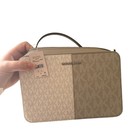 Michael Kors Jet Set Large East West Crossbody Signature Logo Aluminum