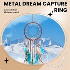 20 Pieces Metal Dream Catcher Rings Hoops Steel Craft Silver Rings For7332