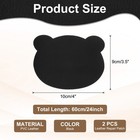 Leather Repair Patch  2 Pcs Self Adhesive Vinyl Patch  4 X 3 5  Black