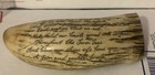 Antique Faux Whale Tooth Scrimshaw Prayer   Sailor Old Antique 17 2 Ounces