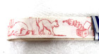 Vintage H Carlin Gift Wrap Ribbon Printed W Bunnys Cats Jack In Box Mip 7ft Pink