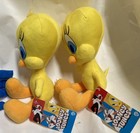  new   2 Looney Tunes Tweety Bird Plushes  Both 7 Inch Tall  Both New With Tags