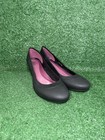 Crocs Lina Wedge Shoes Womens Size 10 Black Slip On Heel Casual Comfort Sandals