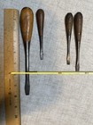 4 Vintage Perfect Handle Screwdrivers Lot - 2 Marked Germany - Old Tools