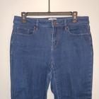 Loft Outlet New Curvy Skinny Jeans Womens 10 Med dark Blue Stretch Denim Pants