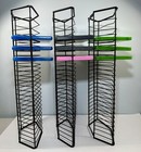 Atlantic Dvd Bluray Game Storage Rack Lot  3  Metal Wire Towers