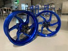 Core Moto Apex-6 Forged Wheels Fit Gsxr 1000 2017-2025 Gloss Blue Front   Rear