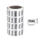 7001 To 8000 Consecutive Number Stickers Inventory Label Black Numbers