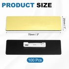 100 Pcs Blank Name Tags With Pins  1 X 3 Inch Abs Reusable Badges  Gold