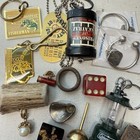 30 Pc Grandpa s Junk Drawer Lot Collectible Keychain Belt Buckle Coins