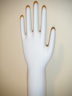 Vintage Ceramic Glove Mold Hand Form 16  Jewelry Display Small yellow   2 