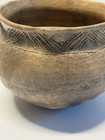Antique Original Native American Indian Clay Pottery Jug  Hand Carved   Etched