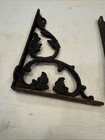 Lot Of 2 Architectural Victorian  Ornate Cast Iron Shelf Brackets 8 25x 5 5 8in